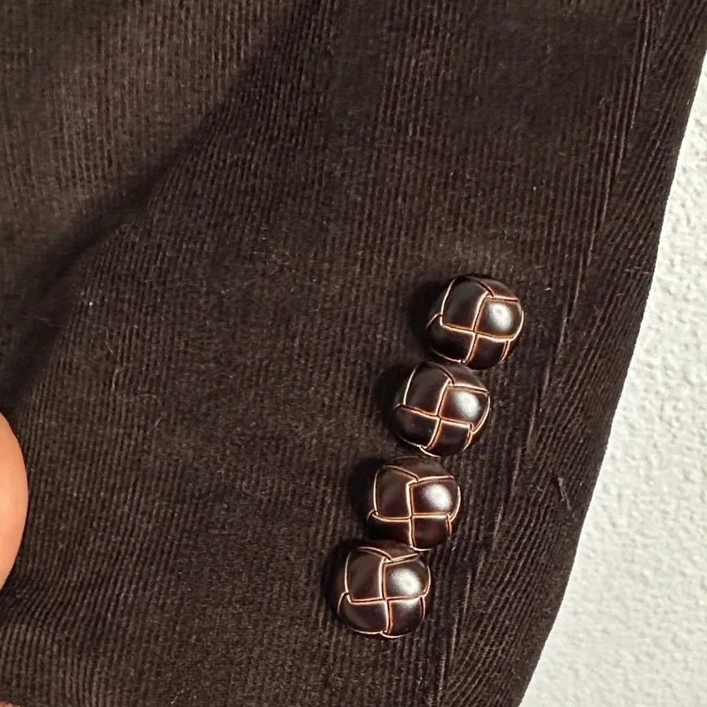 Lauren Ralph Lauren leather button Brown corduroy Blazer  elbow patches size  42